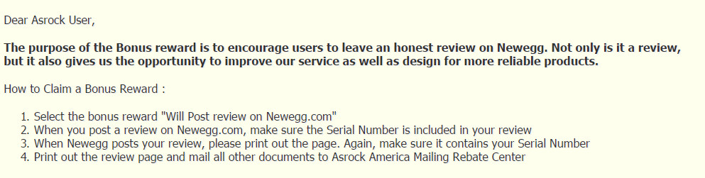 ASRock Giving Rebate Rewards For Newegg Customers Who Leave Verified ASRock Giving Rebate Rewards For Newegg Customers Who Leave Verified