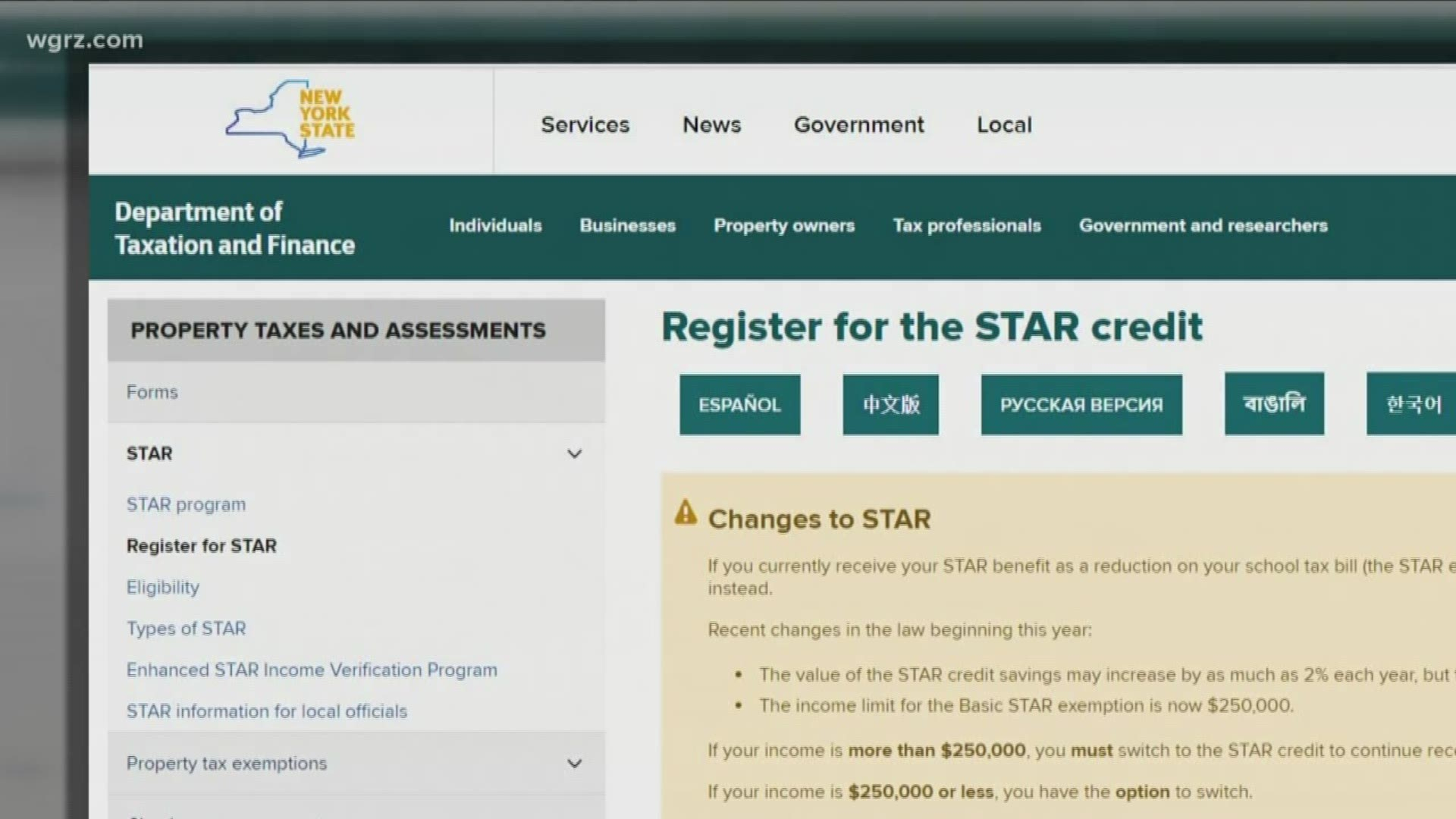 Star Rebate Check Status